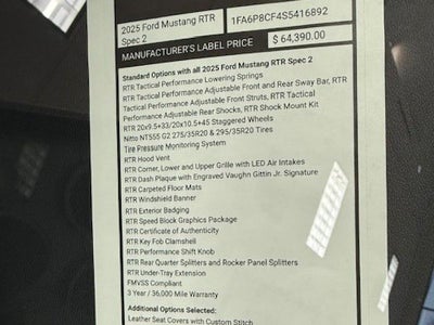 2025 Ford Mustang RTR Spec 2